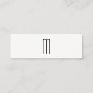 Modern minimalistisk monogram mini visitkort