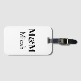 Modern Minimalistisk Monogram Modern Lyx Elegant Bagagebricka