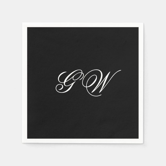 Modern Minimalistisk monogram-Pappersservett Pappersservett (Framsidan)