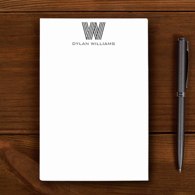 Modern minimalistisk monogram post-it block (Skapare uppladdad)