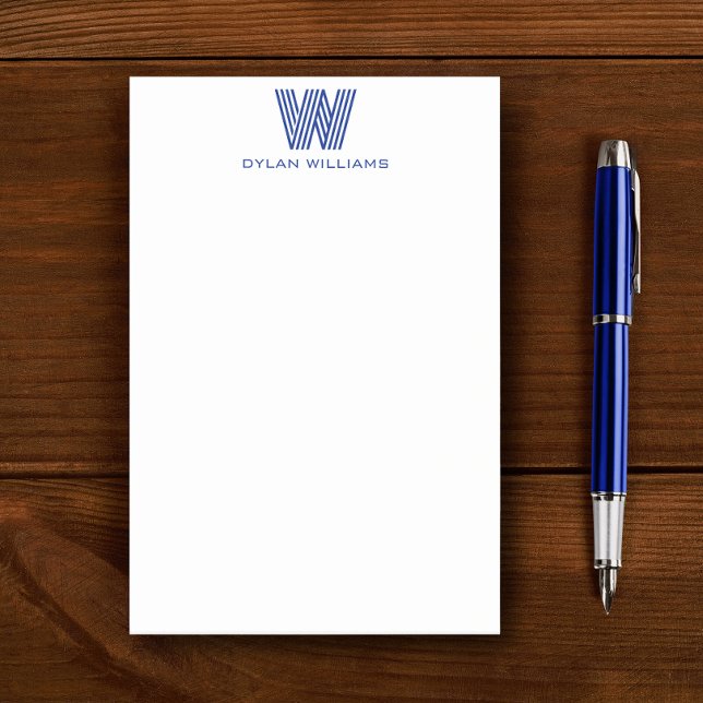 Modern Minimalistisk Monogram Post-it Block (Skapare uppladdad)