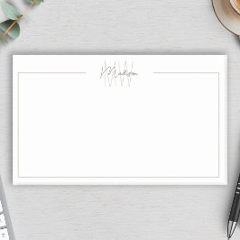 Modern minimalistisk monogram post-it block