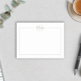 Modern minimalistisk monogram post-it block