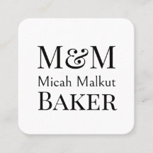 Modern Minimalistisk Monogram QR-kod Lyx, Namn