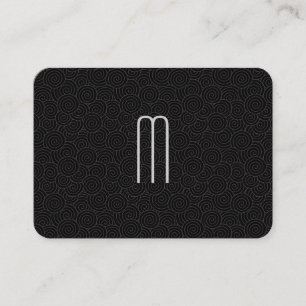 Modern minimalistisk Monogram Swirl Mönster Visitkort