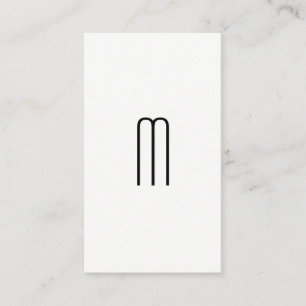 Modern minimalistisk monogram visitkort