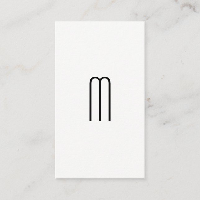 Modern minimalistisk monogram visitkort (Framsida)