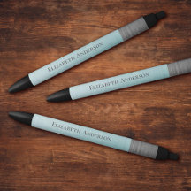 Modern minimalistisk monogramnamn tealblå metallis