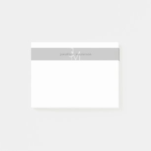 Modern Minimalistisk monogramProfessionell Post-it Block