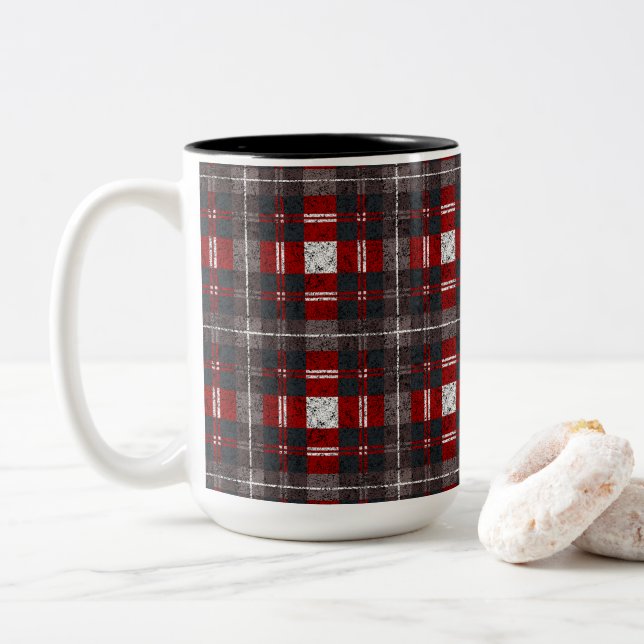 Modern Minimalistisk Mönster Två-Tonad Mugg (Med munk)