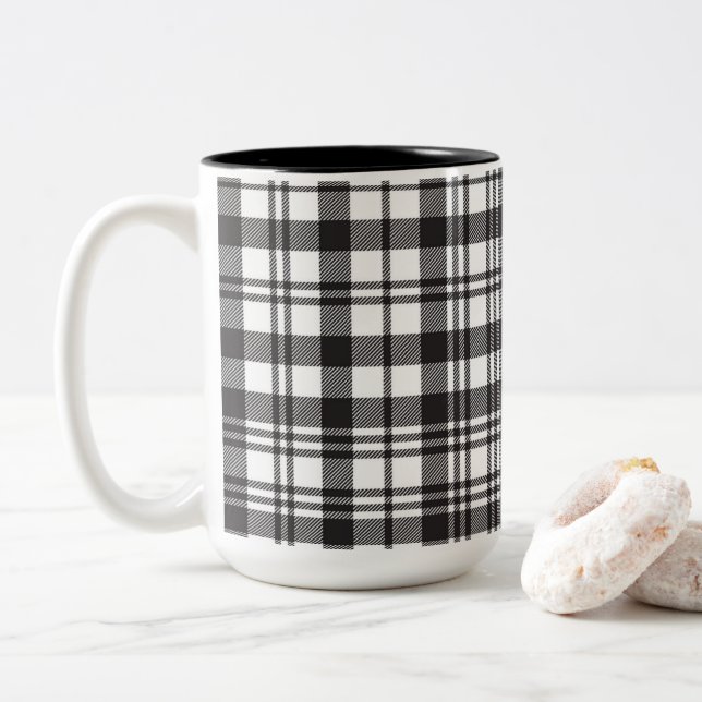 Modern Minimalistisk Mönster Två-Tonad Mugg (Med munk)