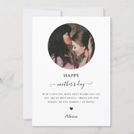modern minimalistisk mors dag foto kärlek mamma julkort