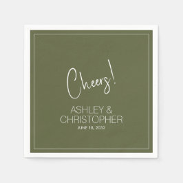 Modern minimalistisk MULD Moss Bröllop Pappersservett