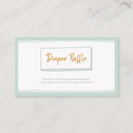 Modern minimalistisk munkavle Raffle Baby Shower Tilläggskort