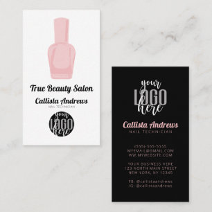 Modern minimalistisk Nagel polsk Logotyp Nail-tekn Visitkort