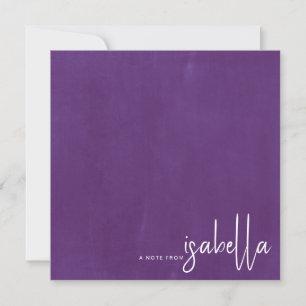 Modern, minimalistisk Namn-anteckning från Violet Anteckningskort