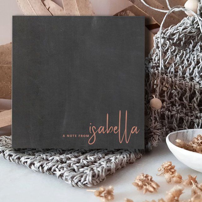 Modern, minimalistisk Namn-anteckning i skript frå Anteckningskort (Skapare uppladdad)