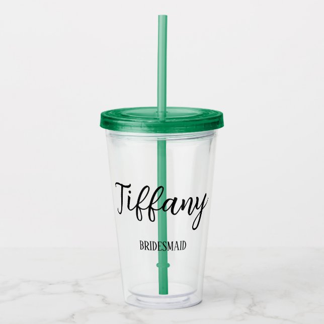 Modern, minimalistisk Namn Bachelorette-favoriter  Take Away Mugg (Framsida)