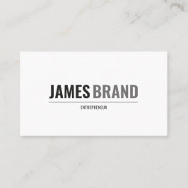 Modern minimalistisk Namn-fet Visitkort