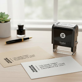 Modern minimalistisk Namn och Returadress Självfärgande Stämpel