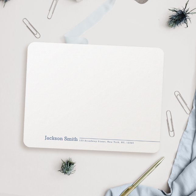 Modern minimalistisk Namn-Personlig-mall inte Anteckningskort (Modern Minimalist Name Personalized Stationery Not Note Card)