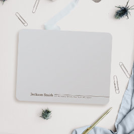Modern minimalistisk Namn Personlig Stationery Anteckningskort