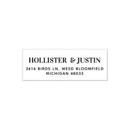 Modern minimalistisk namn returadress   självfärgande stämpel