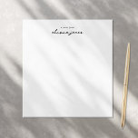 Modern minimalistisk Namnteckning skriptmonogram Anteckningsblock<br><div class="desc">Skapa ditt eget anpassningsbar-anteckningsblock med namnteckning skripttypografi och modern minimalistisk design.</div>