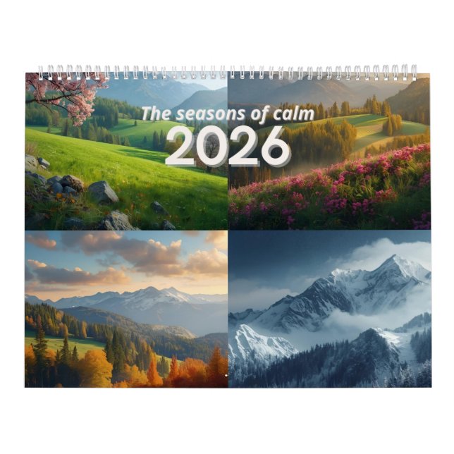 Modern Minimalistisk Natur 2026 Väggkalender Kalender (Omslag)