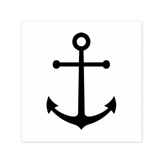 Modern minimalistisk nautisk anchor självfärgande stämpel (Design)