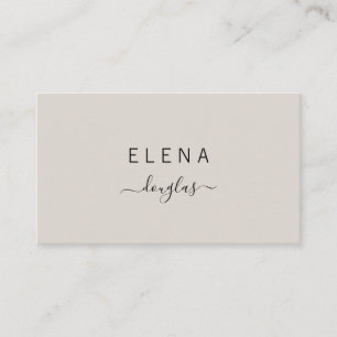Modern minimalistisk Neutralt i Monogram Visitkort