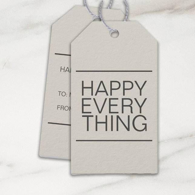 Modern minimalistisk Neutralt Presentetikett (Skapare uppladdad)