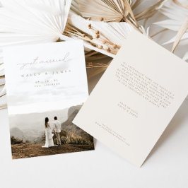Modern minimalistisk Ny gifta Photo Bröllop Meddelande