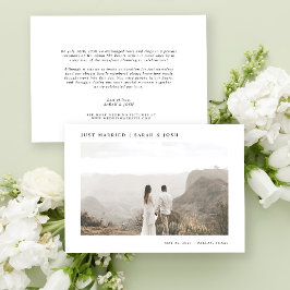 Modern minimalistisk Ny gifta Photo Bröllop Meddelande