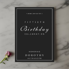 Modern minimalistisk NY Milestone-Vuxen födelsedag Inbjudningar