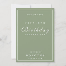 Modern minimalistisk NY Milestone-Vuxen födelsedag Inbjudningar