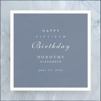 Modern minimalistisk NY Milestone-Vuxen födelsedag Pappersservett