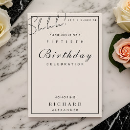 Modern minimalistisk NY-milstolpe - födelsedag Inbjudningar