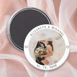 Modern, minimalistisk nyveckors fotobröllopsförmån magnet<br><div class="desc">Modern,  minimalistisk nyveckors fotobröllopsfavoritmagnet</div>