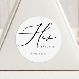 Modern, minimalistisk och hans favoritfavoritmärke runt klistermärke