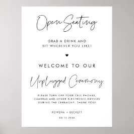 Modern minimalistisk öppen sittplats ej ansluten c poster