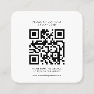 Modern minimalistisk OSA av QR-kod Tilläggskort
