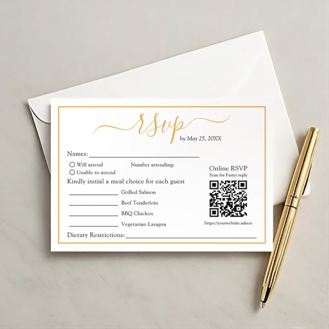Modern minimalistisk OSA Guld Gräns och QR-kod (Skapare uppladdad)