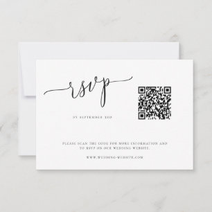 Modern minimalistisk OSA kort för QR-koden Bröllop
