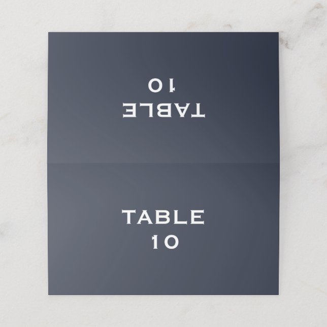 Modern minimalistisk Östersjöbröllop Placeringskort (Utvändigt utvikt)