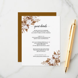 Modern minimalistisk pampas Grass Bouquet Bröllop Tilläggskort