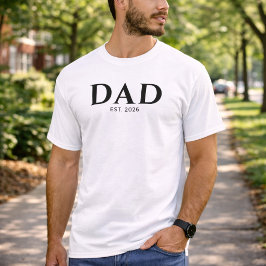 Modern Minimalistisk Pappa Estalperad  T Shirt