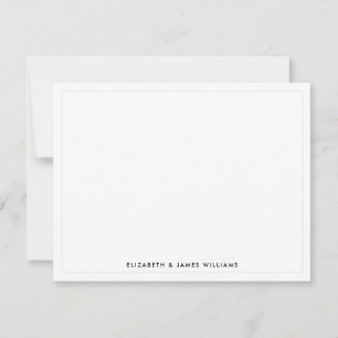 Modern minimalistisk par anteckningskort