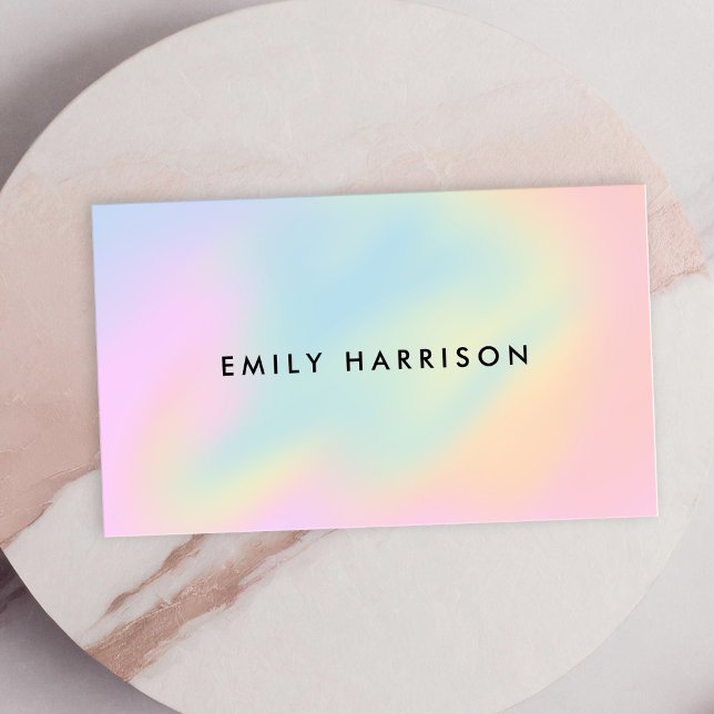 Modern Minimalistisk Pastel Ombre Visitkort (Skapare uppladdad)