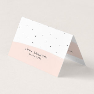 Modern Minimalistisk pastel-rosa Brushstroke Visitkort